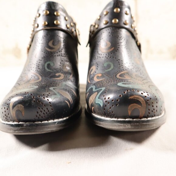 Spring Step L'ARTISTE Black Harness KACIELOU Zip Ankle Booties Sz EU36 US5.5-6 - Picture 6 of 12